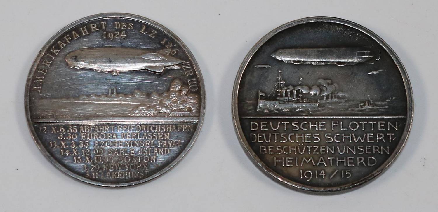 Große Abbildung Nr.2: 138-3066 Silbermedaillen.: (Münzen und Medaillen, Zeppelin)
