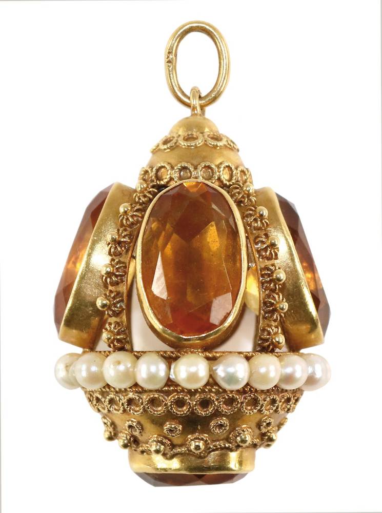 Große Abbildung Nr.1: 138-3101 Prächtiger Citrinanhänger.: (Schmuck, Anhänger)