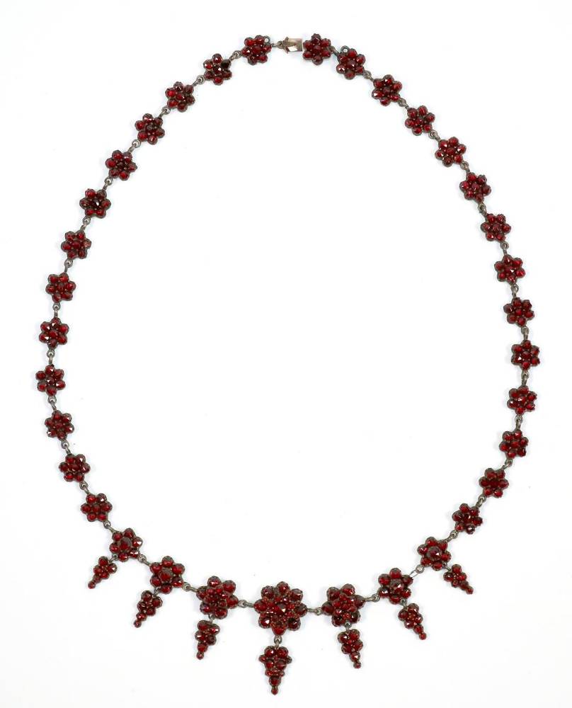 Große Abbildung Nr.1: 138-3109 Granatcollier 19.Jh.: (Schmuck, Ketten)