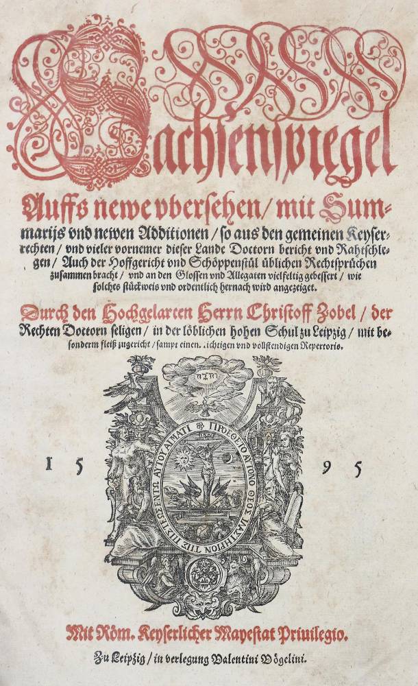 Große Abbildung Nr.1: 138-311 Sachsenspiegel.: (Alte Drucke, Handschriften und Theologie)