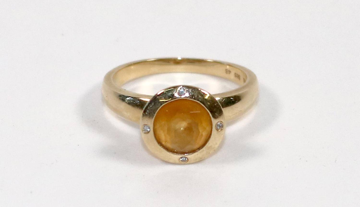 Große Abbildung Nr.1: 138-3116 Damenring Citrin Brillant.: (Schmuck, Ringe)