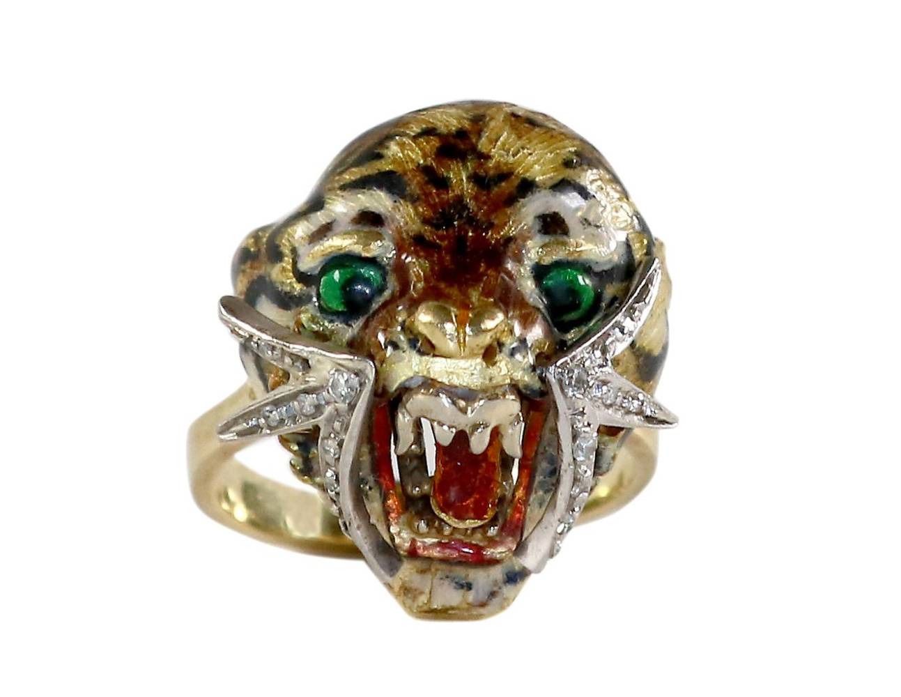 Große Abbildung Nr.2: 138-3118 Leopardenkopf-Ring.: (Schmuck, Ringe)