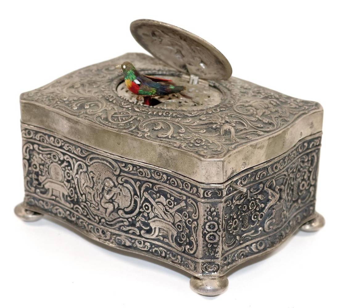 Große Abbildung Nr.1: 138-3132 Singvogelautomat Sterling: (Silber)