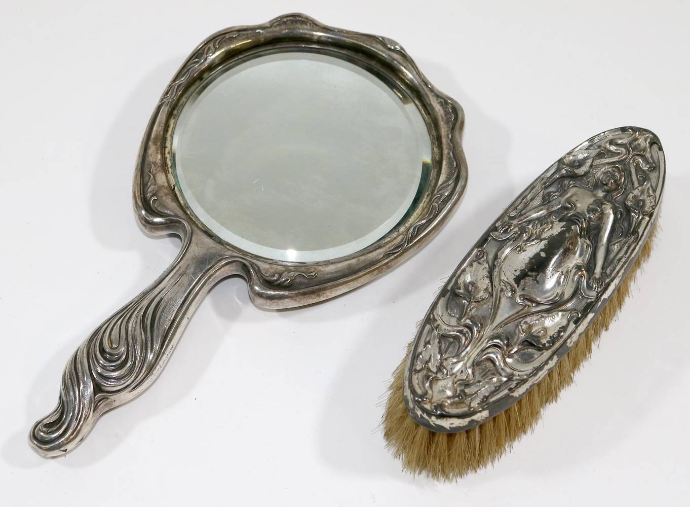 Große Abbildung Nr.1: 138-3138 Jugendstil Spiegel u.: (Silber, Versilbertes)