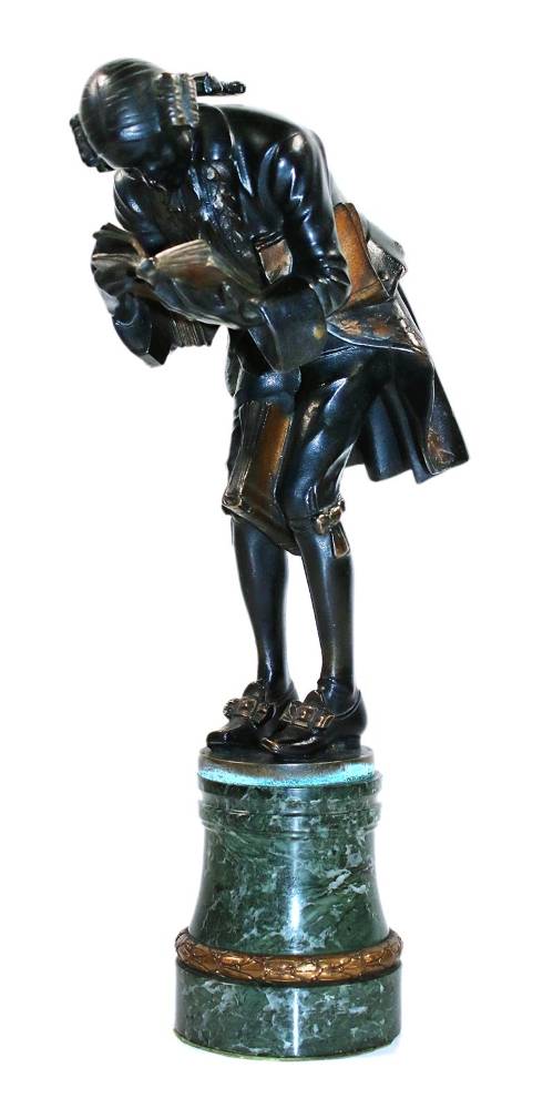 Große Abbildung Nr.1: 138-3150 Lesender Bronze.: (Skulpturen - Plastiken)