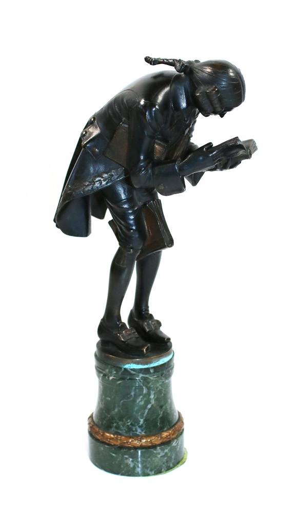 Große Abbildung Nr.2: 138-3150 Lesender Bronze.: (Skulpturen - Plastiken)
