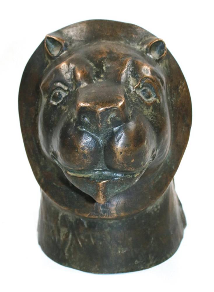 Große Abbildung Nr.1: 138-3153 Prächtiger Löwenkopf: (Skulpturen - Plastiken)