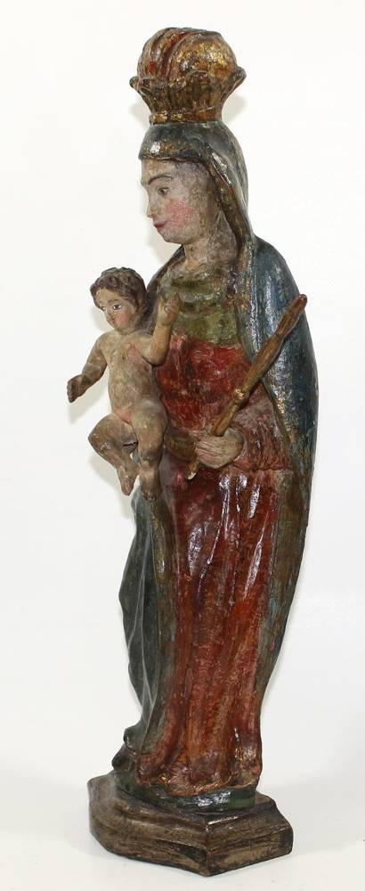 Große Abbildung Nr.3: 138-3156 Maria mit Jesuskind,: (Skulpturen - Plastiken, Religiöse Volkskunst)