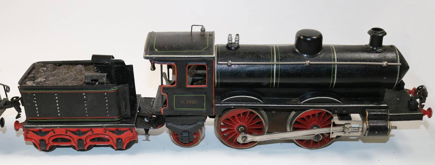 Große Abbildung Nr.2: 138-3158 Märklin Uralt D 1021: (Spielzeug, Eisenbahn)