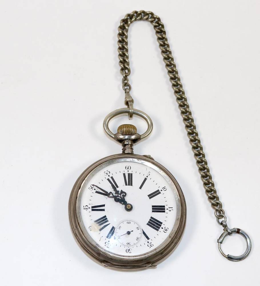 Große Abbildung Nr.1: 138-3234 Kutscheruhr in 800 Silber.: (Uhren, Taschenuhren)