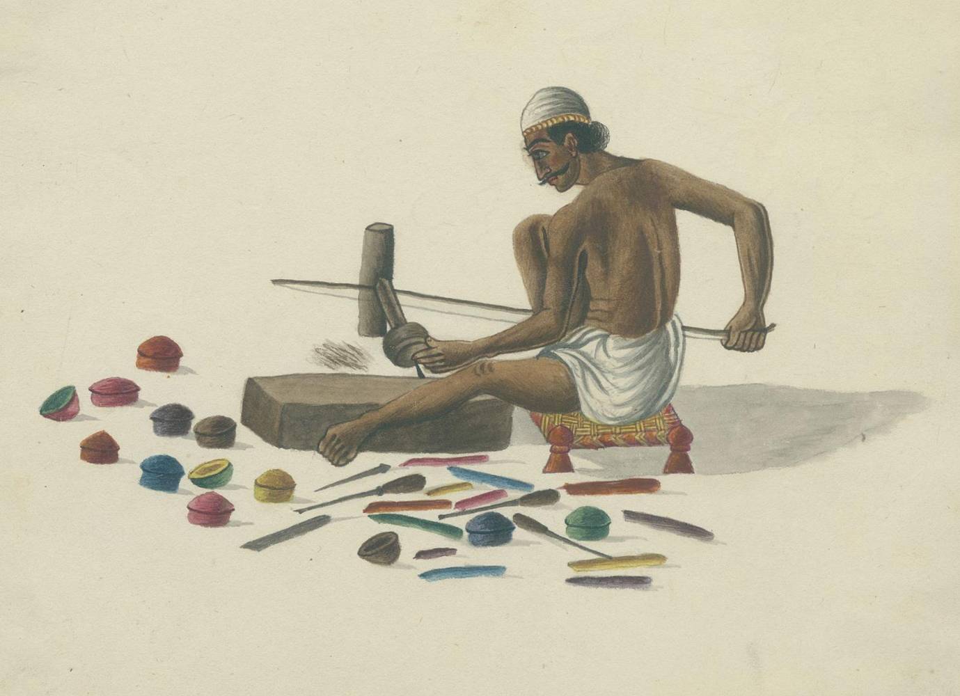 Große Abbildung Nr.6: 138-3307 Indischer Kulturkreis.: (Varia, Berufe)