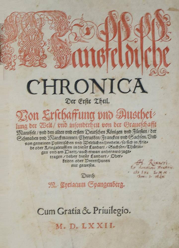 Große Abbildung Nr.1: 138-336 Spangenberg,C.: (Alte Drucke, Handschriften und Theologie)