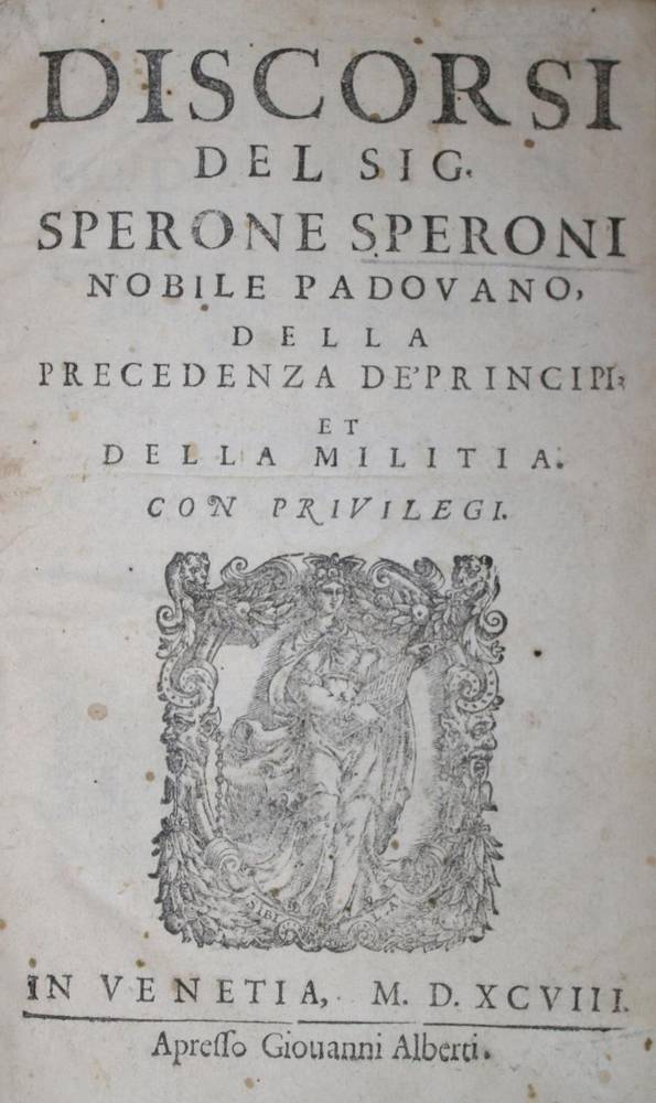 Große Abbildung Nr.1: 138-338 Speroni,S.: (Alte Drucke, Handschriften und Theologie)