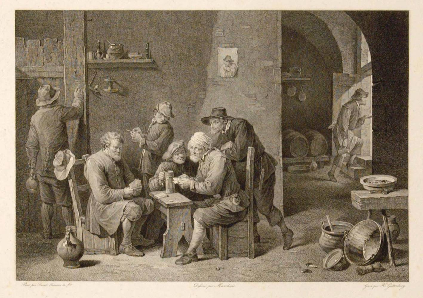 Große Abbildung Nr.3: 138-3428 Kartenspieler.: (Varia, Spiele)
