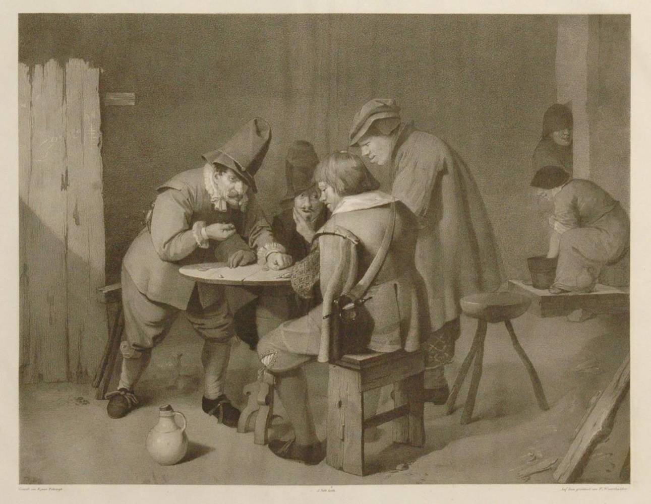 Große Abbildung Nr.5: 138-3428 Kartenspieler.: (Varia, Spiele)