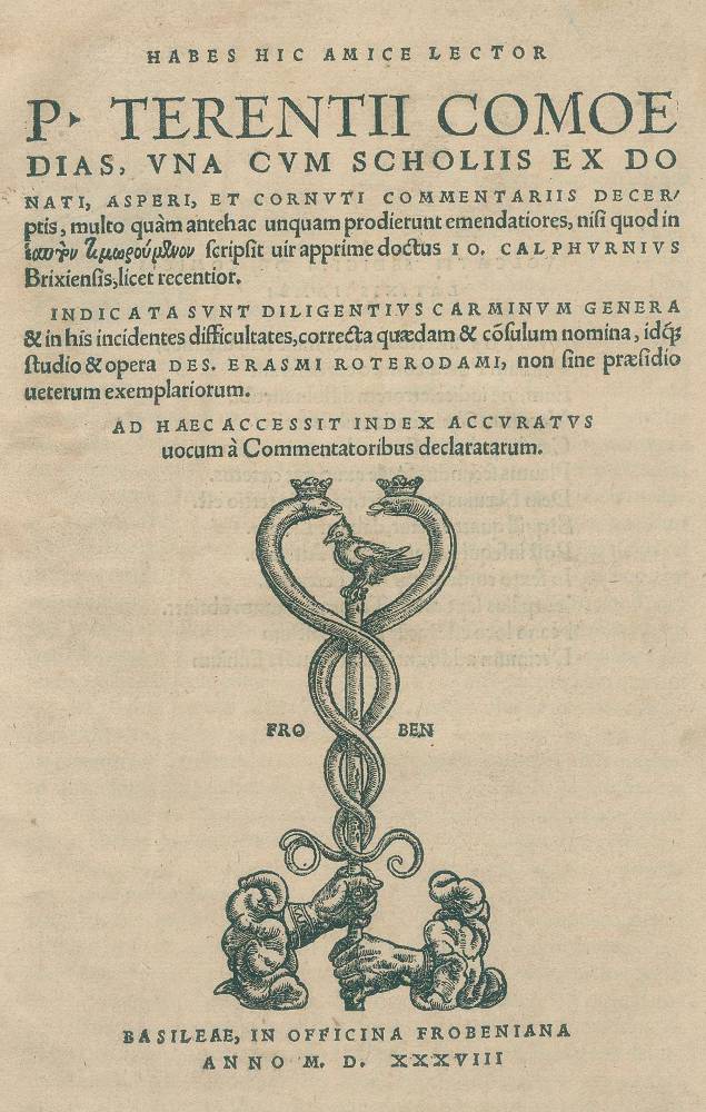 Große Abbildung Nr.1: 138-350 Terentius Afer,P.: (Alte Drucke, Handschriften und Theologie)