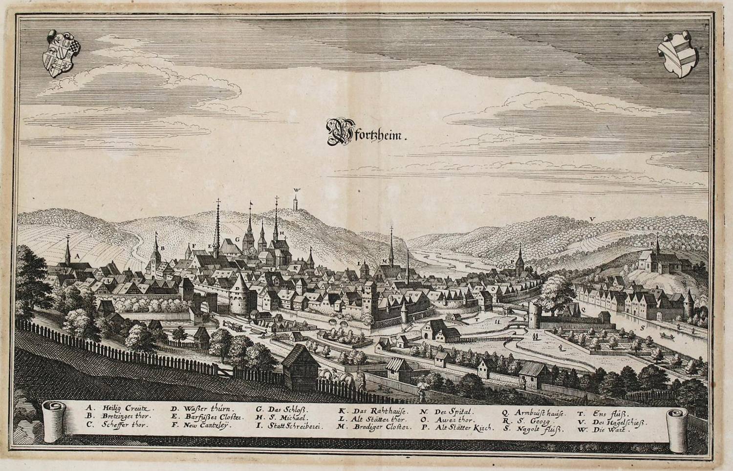 Große Abbildung Nr.1: 138-3540 Pforzheim u. Umgebung.: (Deutschland)