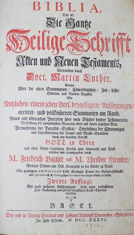Große Abbildung Nr.2: 138-36 Biblia germanica.: (Bibeln)