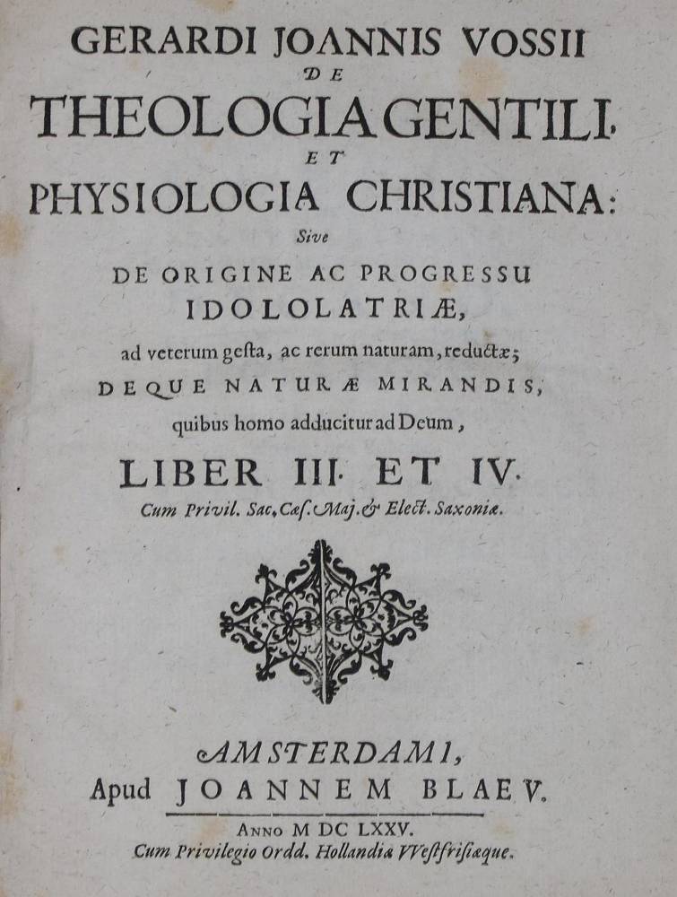 Große Abbildung Nr.1: 138-366 Voss,G.J.: (Alte Drucke, Handschriften und Theologie)