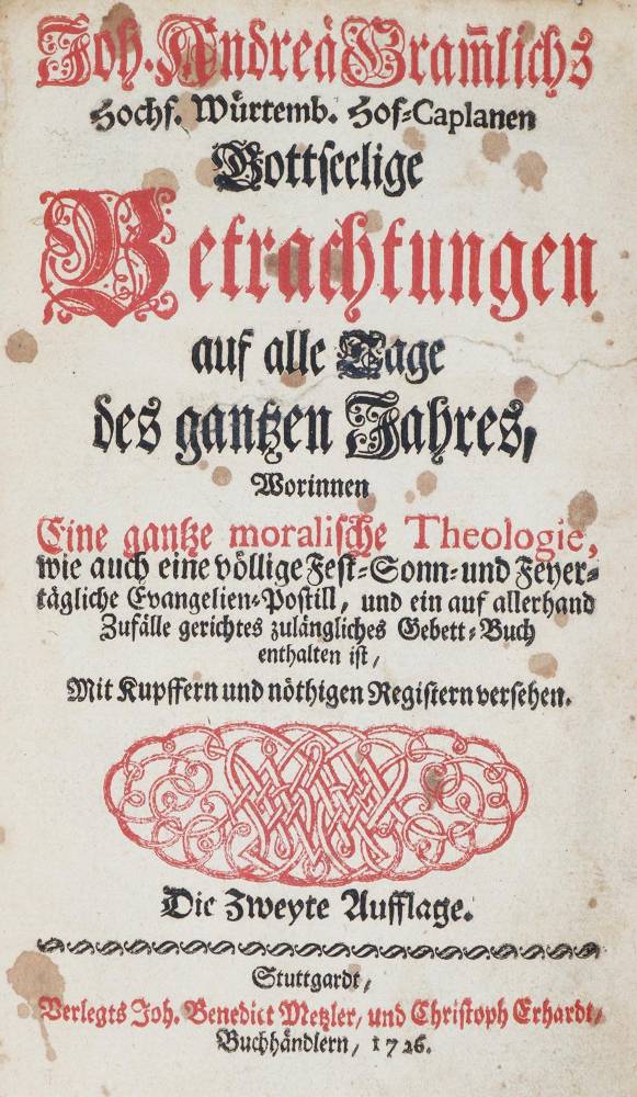 Große Abbildung Nr.1: 138-368 Weislinger,J.: (Alte Drucke, Handschriften und Theologie)