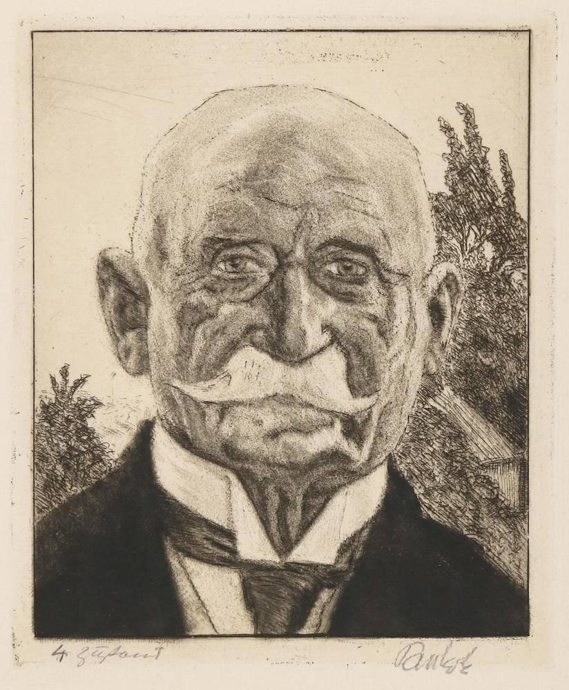 Große Abbildung Nr.1: 138-3722 Pankok, Bernhard.: (Künstlergraphik, Aeronautik, Zeppelin)