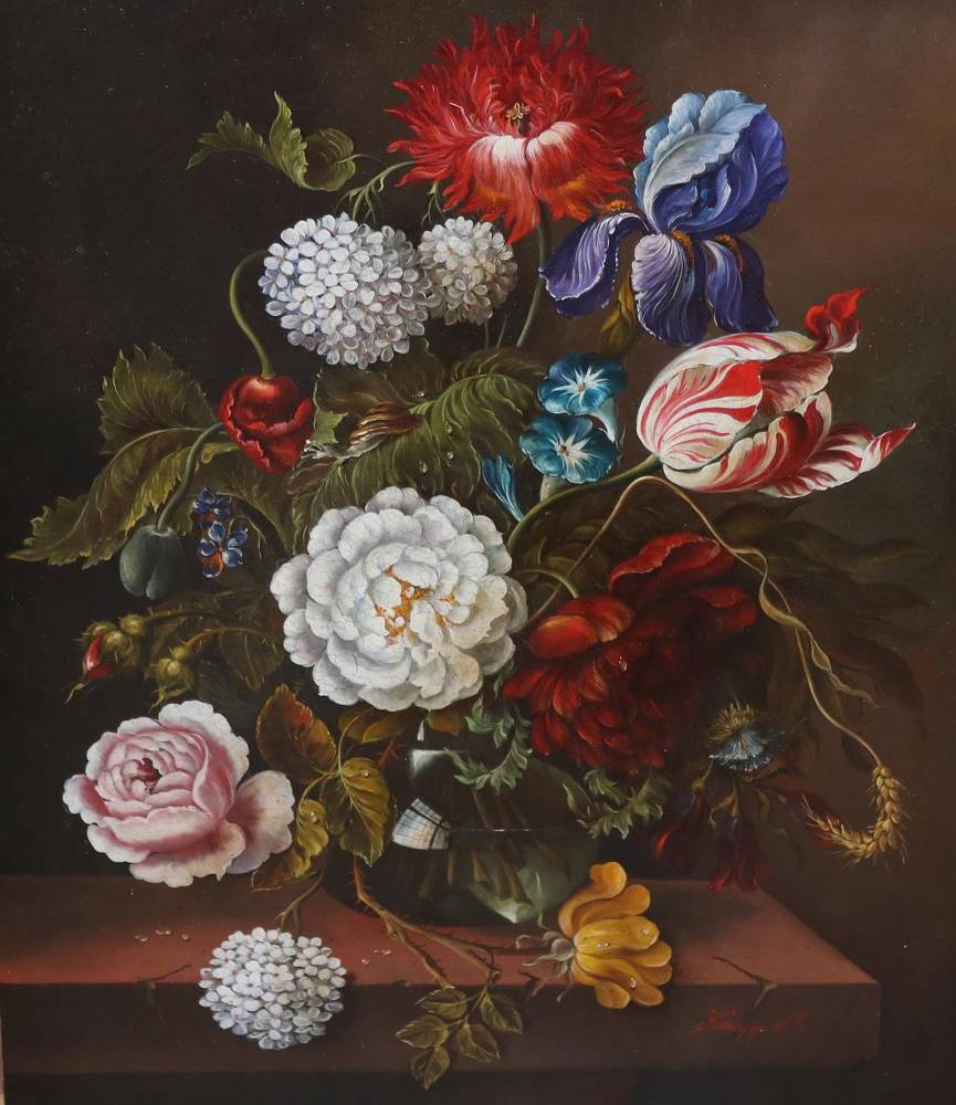 Große Abbildung Nr.1: 138-3786 Blumenstillleben.: (Künstlergraphik)
