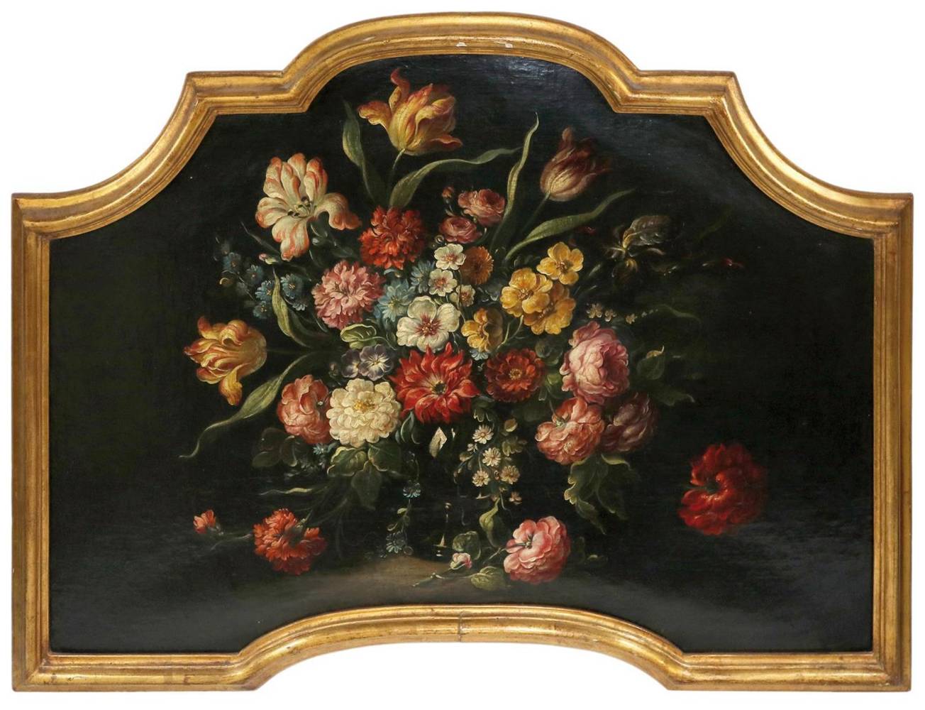 Große Abbildung Nr.1: 138-3788 Blumenstillleben, Supraporte mit: (Künstlergraphik)