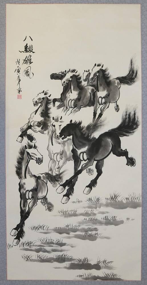 Große Abbildung Nr.3: 138-3830 Drei chinesische Bildrollen.: (Künstlergraphik, China)