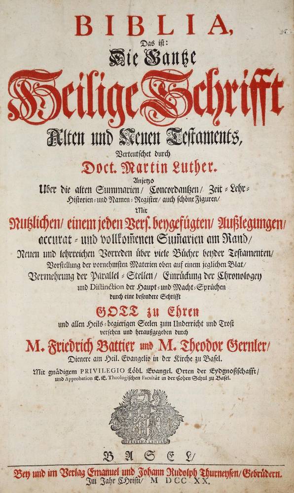 Große Abbildung Nr.1: 138-39 Biblia germanica.: (Bibeln)