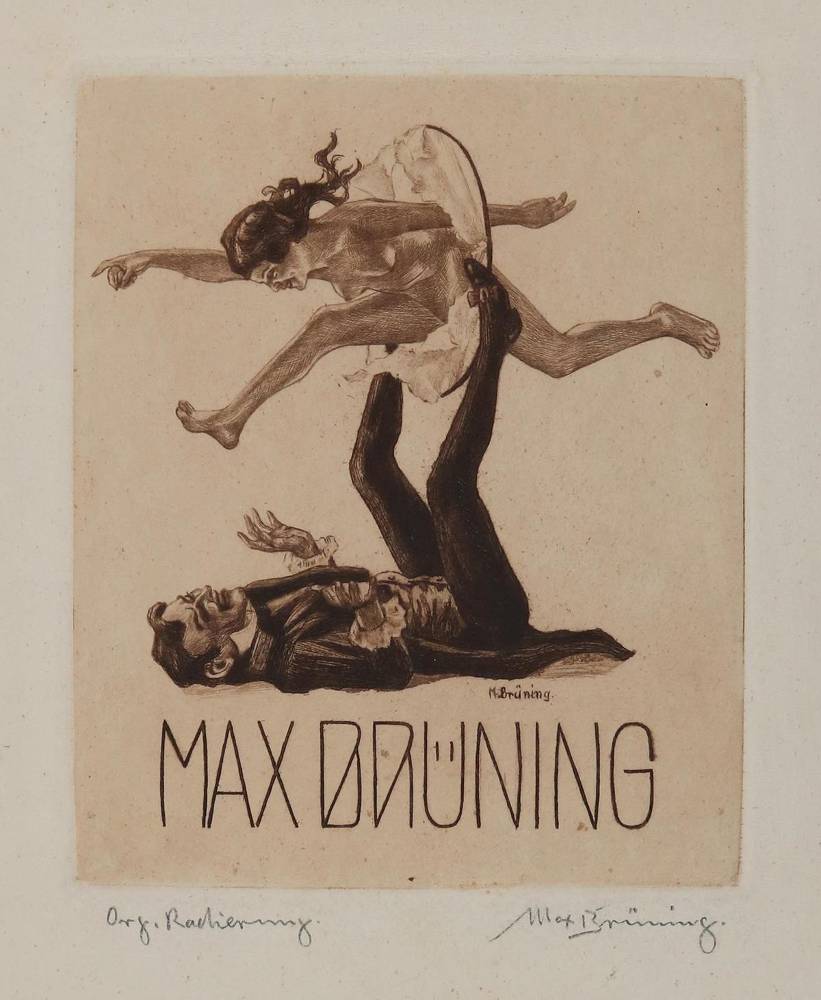 Große Abbildung Nr.1: 138-3903 Brüning, Max: (Künstlergraphik, Erotika - Galantes)