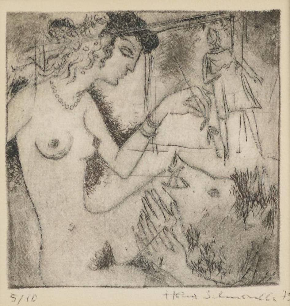 Große Abbildung Nr.1: 138-3906 Schmandt, Hans: (Künstlergraphik, Erotika - Galantes)