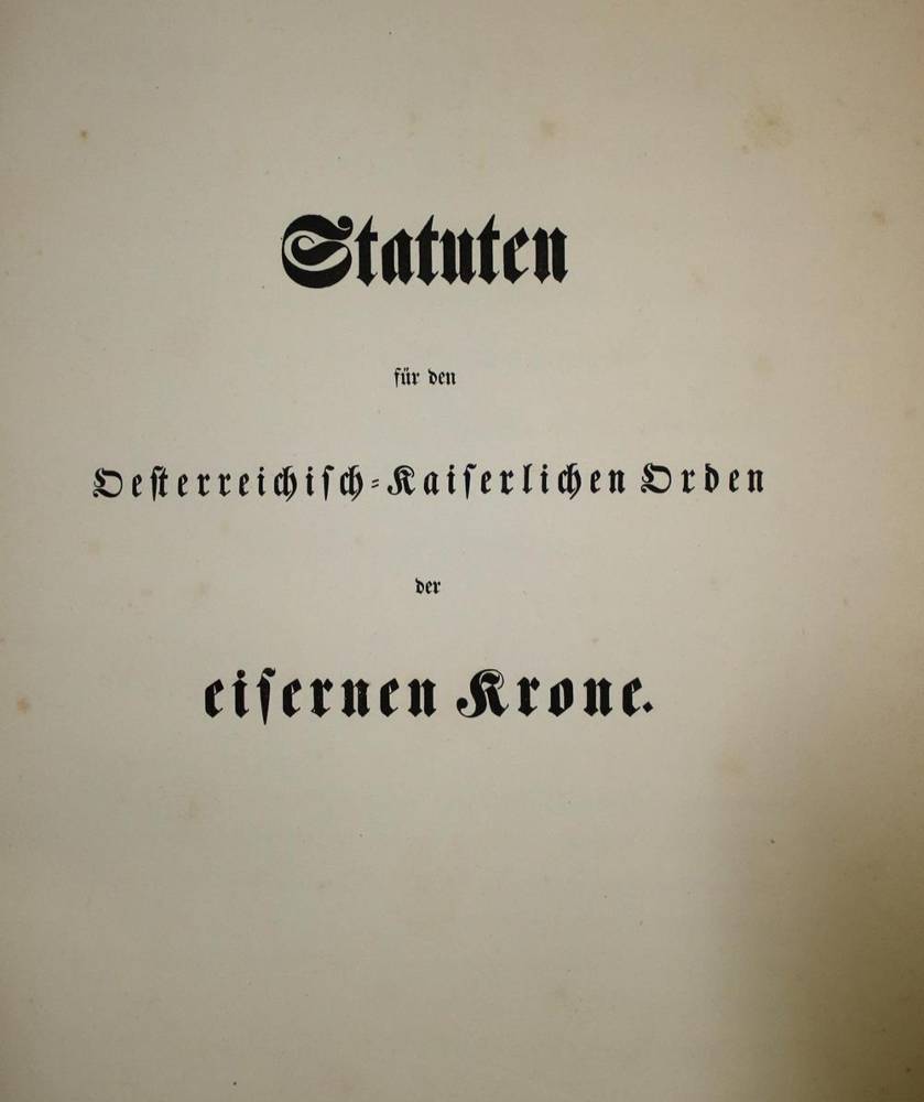 Große Abbildung Nr.2: 138-393 Statuten: (Genealogie und Heraldik)