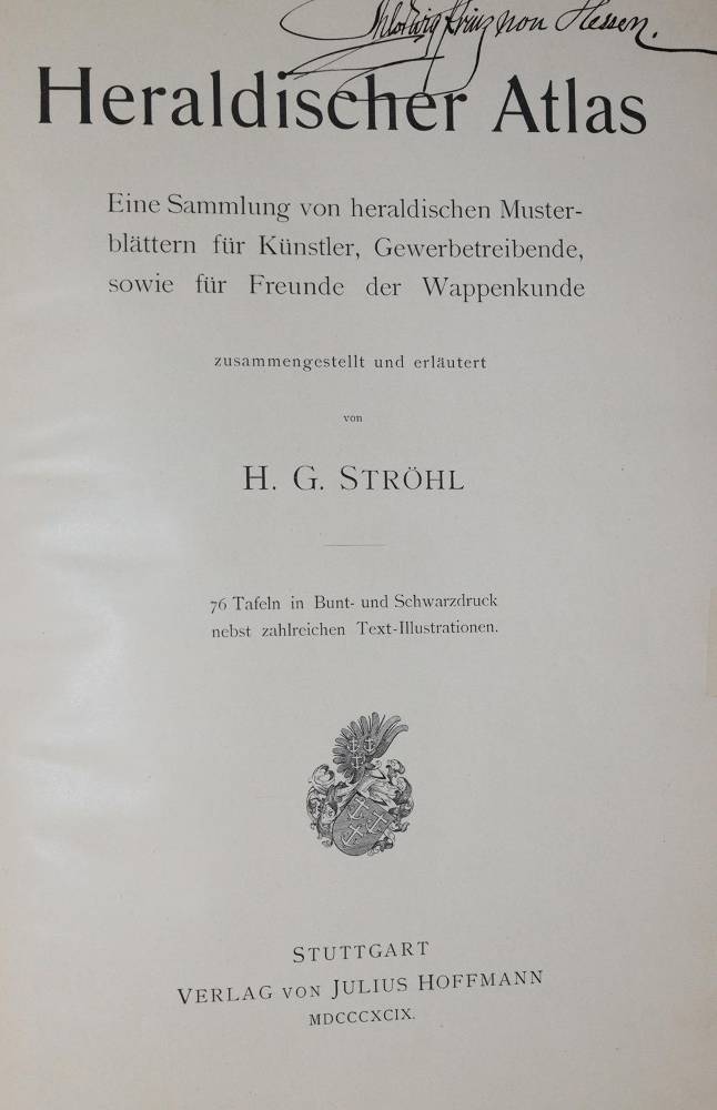 Große Abbildung Nr.1: 138-394 Ströhl,H.G.: (Genealogie und Heraldik)