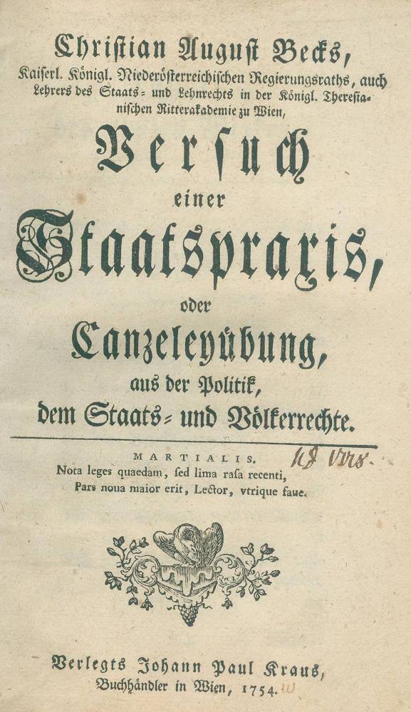 Große Abbildung Nr.1: 138-398 Beck,Chr.A.: (Politik und Staatswissenschaften)