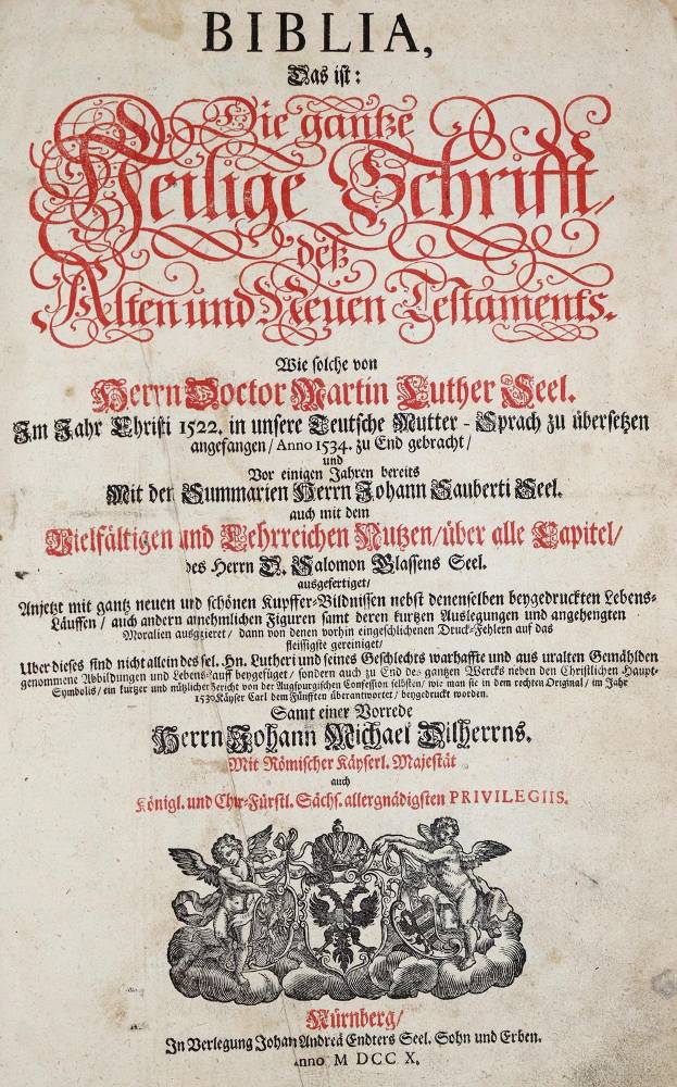 Große Abbildung Nr.1: 138-40 Biblia germanica.: (Bibeln)