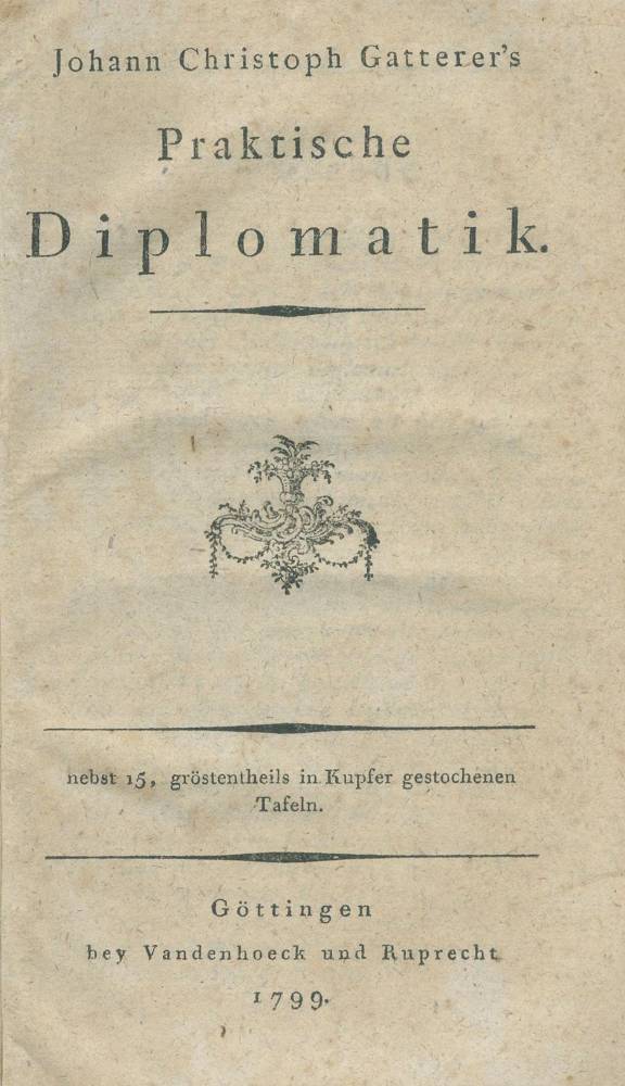 Große Abbildung Nr.1: 138-402 Gatterer,J.C.: (Politik und Staatswissenschaften)