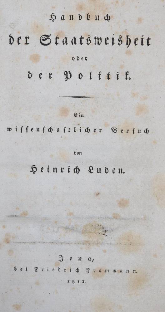 Große Abbildung Nr.1: 138-405 Luden,H.: (Politik und Staatswissenschaften)