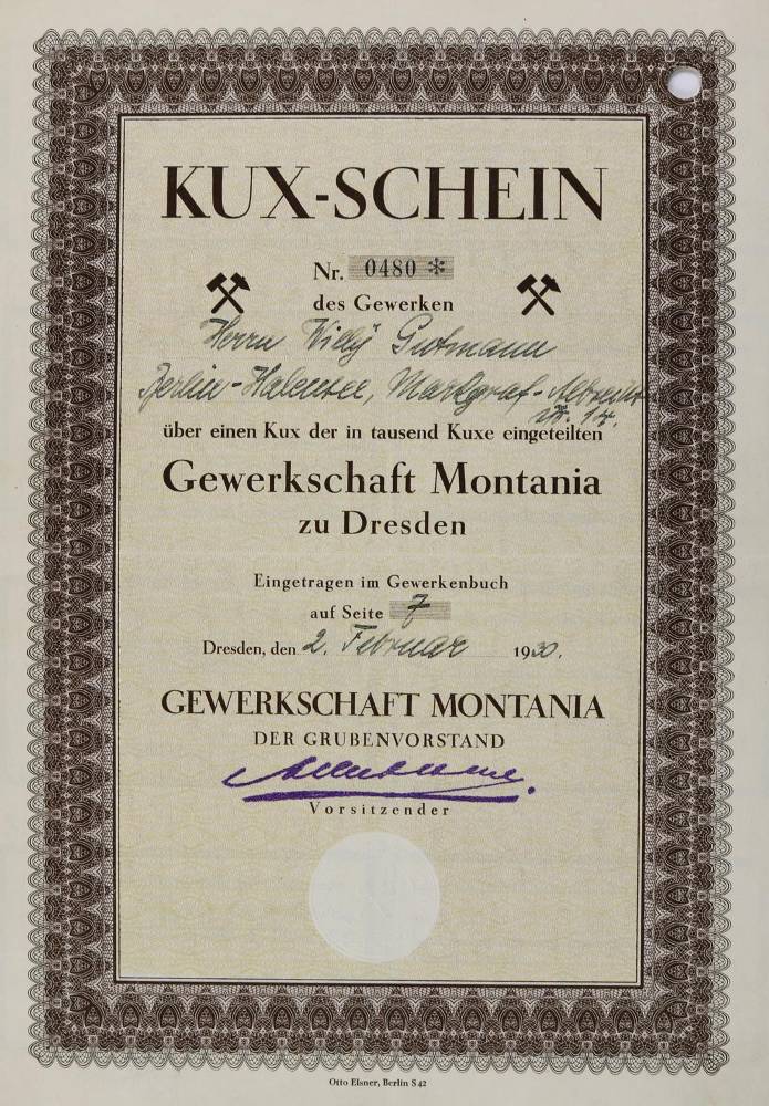 Große Abbildung Nr.1: 138-420 Aktien.: (Wirtschaft, Bergbau)