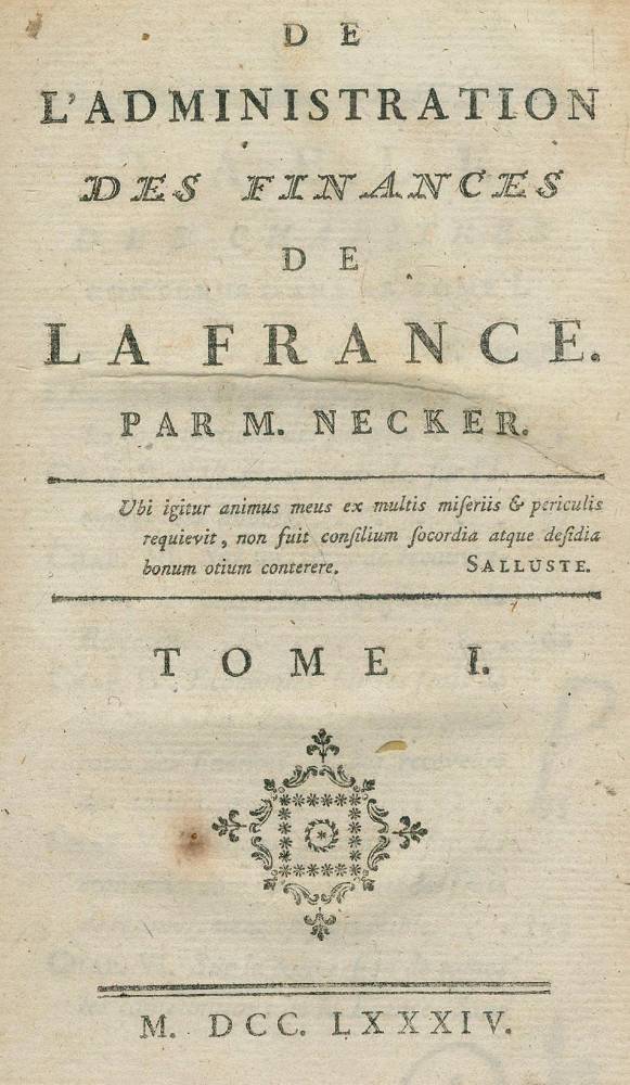 Große Abbildung Nr.1: 138-424 Necker,J.: (Wirtschaft, Frankreich)