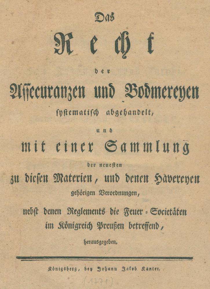 Große Abbildung Nr.1: 138-435 Das Recht: (Wirtschaft, Versichung)