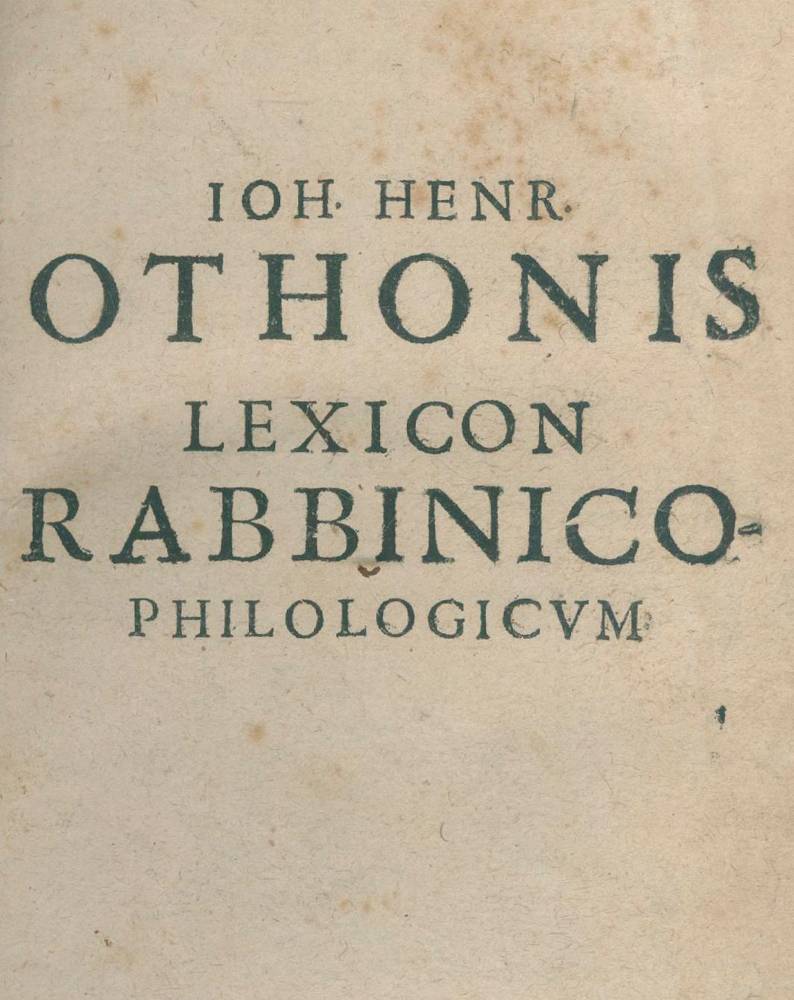 Große Abbildung Nr.2: 138-474 Otho,J.H.: (Judaica)