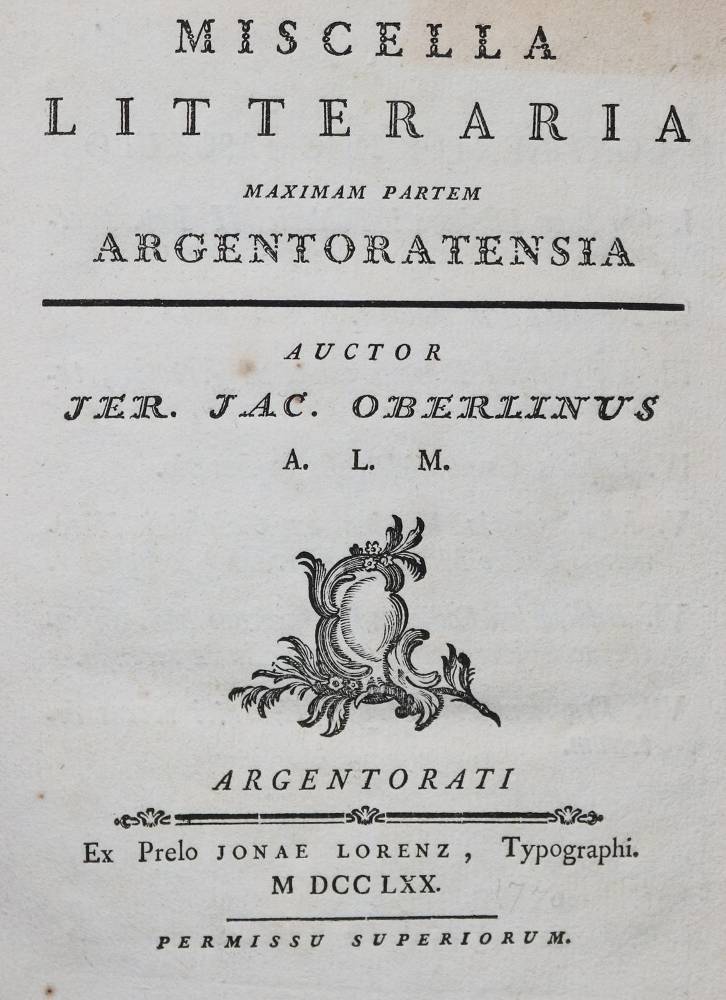 Große Abbildung Nr.1: 138-478 Oberlin,J.J.: (Judaica, Straßburg)