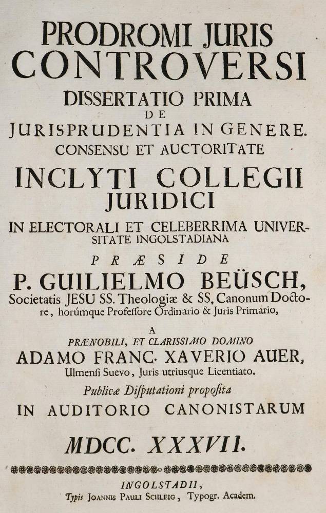 Große Abbildung Nr.2: 138-486 Auer,A.F.X.: (Juridica und Kriminologie)