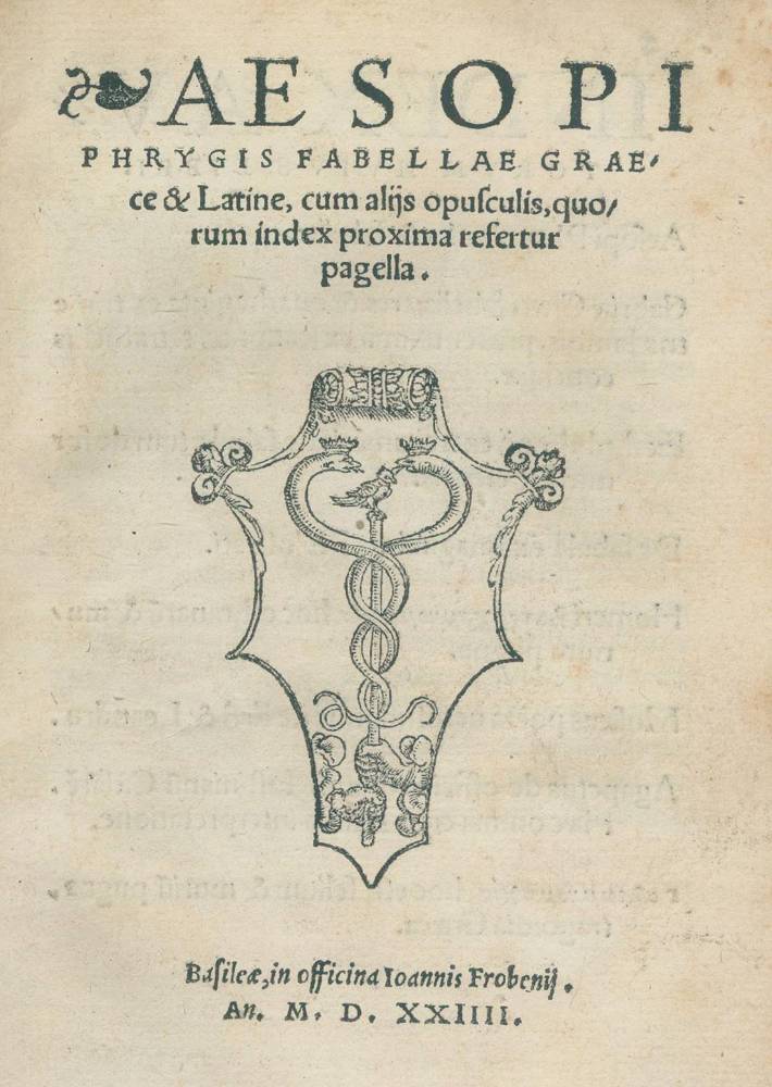 Große Abbildung Nr.1: 138-5 Aesop.: (Alte Drucke, Handschriften und Theologie)
