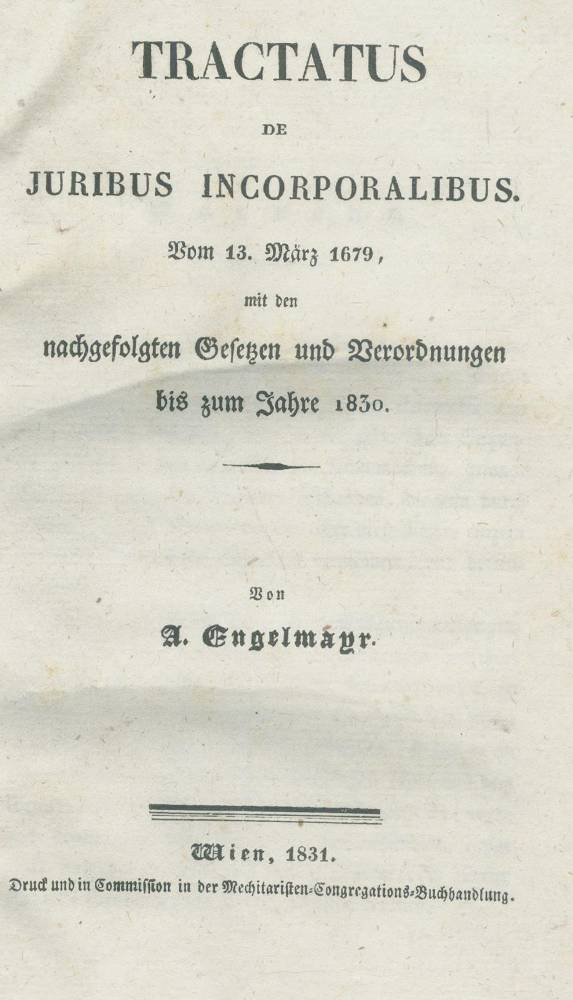Große Abbildung Nr.1: 138-500 Engelmayr,A.: (Juridica und Kriminologie)