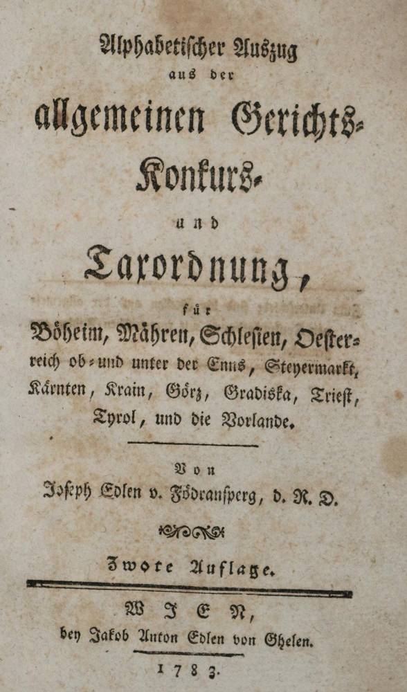 Große Abbildung Nr.1: 138-501 Födransperg,J.v.: (Juridica und Kriminologie)