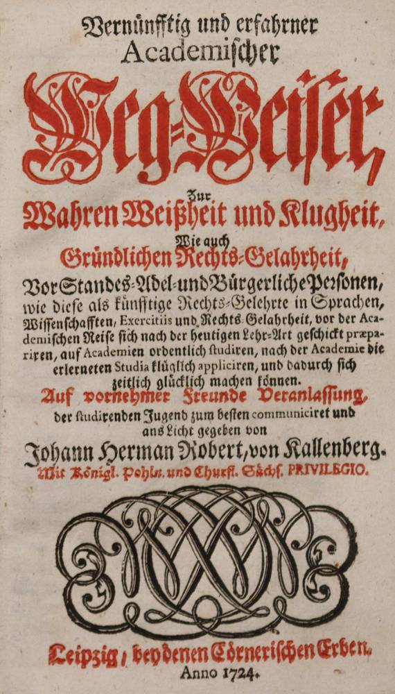 Große Abbildung Nr.1: 138-509 Kallenberg,J.H.R.v. (d.i. J.H.Rother).: (Juridica und Kriminologie)
