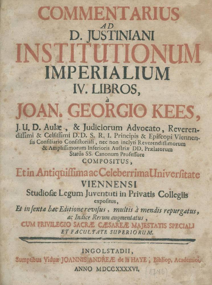 Große Abbildung Nr.1: 138-512 Kees,J.G.: (Juridica und Kriminologie)