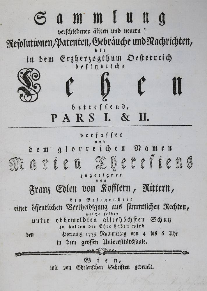 Große Abbildung Nr.1: 138-513 Koffler,F.Edeln v.: (Juridica und Kriminologie)