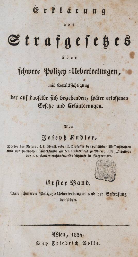 Große Abbildung Nr.1: 138-515 Kudler,J.: (Juridica und Kriminologie)